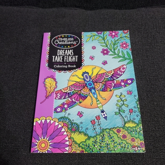 3/$15 cra-Z-art timeless creations dreams take flight adult coloring book - Picture 1 of 7